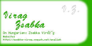 virag zsabka business card